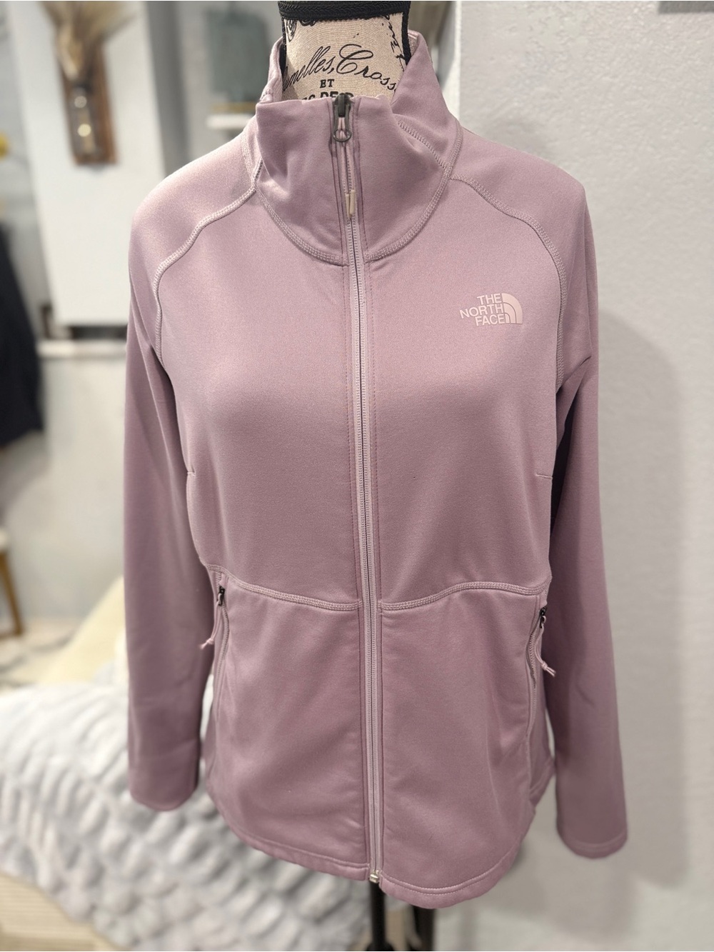 The North Face Women’s Large Pink Full Zip Fleece Jacket Outdoor Hiking - Picture 2 of 10